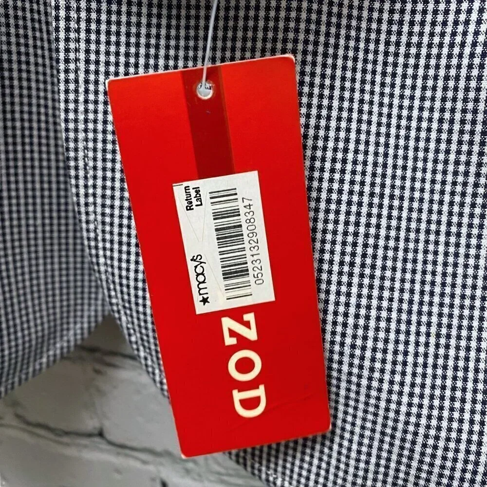 NEW IZOD Mens Blazer Medium Cotton Blue Check Preppy Sport Jacket NWT